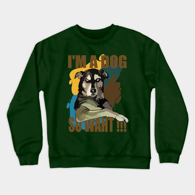 dog Crewneck Sweatshirt by hotstone